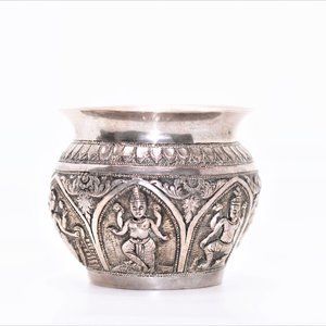 Antique Indian Silver Offering Bowl